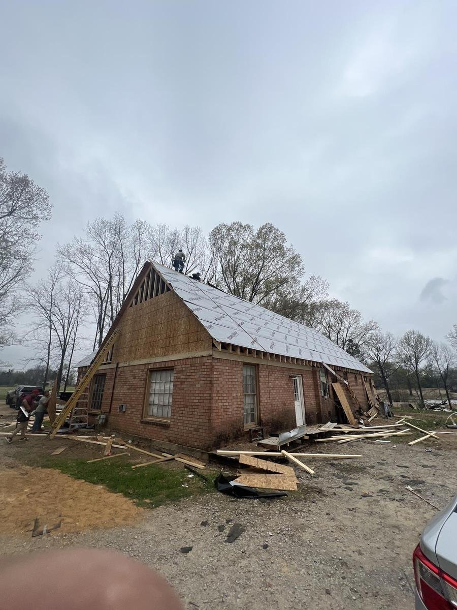 Aerial completed roof Horn Lake MS